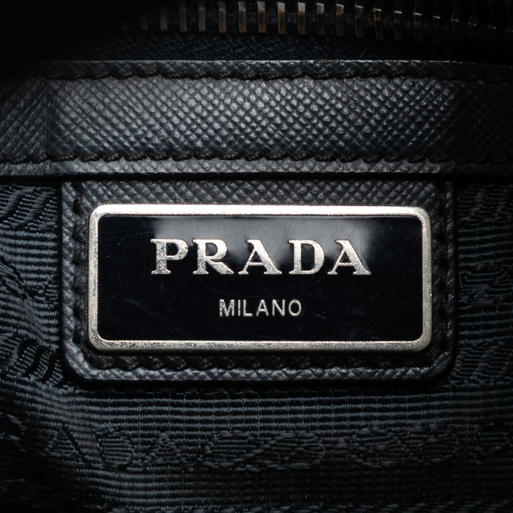 Pre-Loved Prada Saffiano Trimmed Tessuto Zip Top Crossbody - Picture 5 of 7